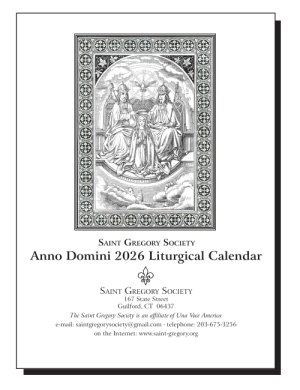 2026 Traditional (Tridentine) Liturgical Calendar