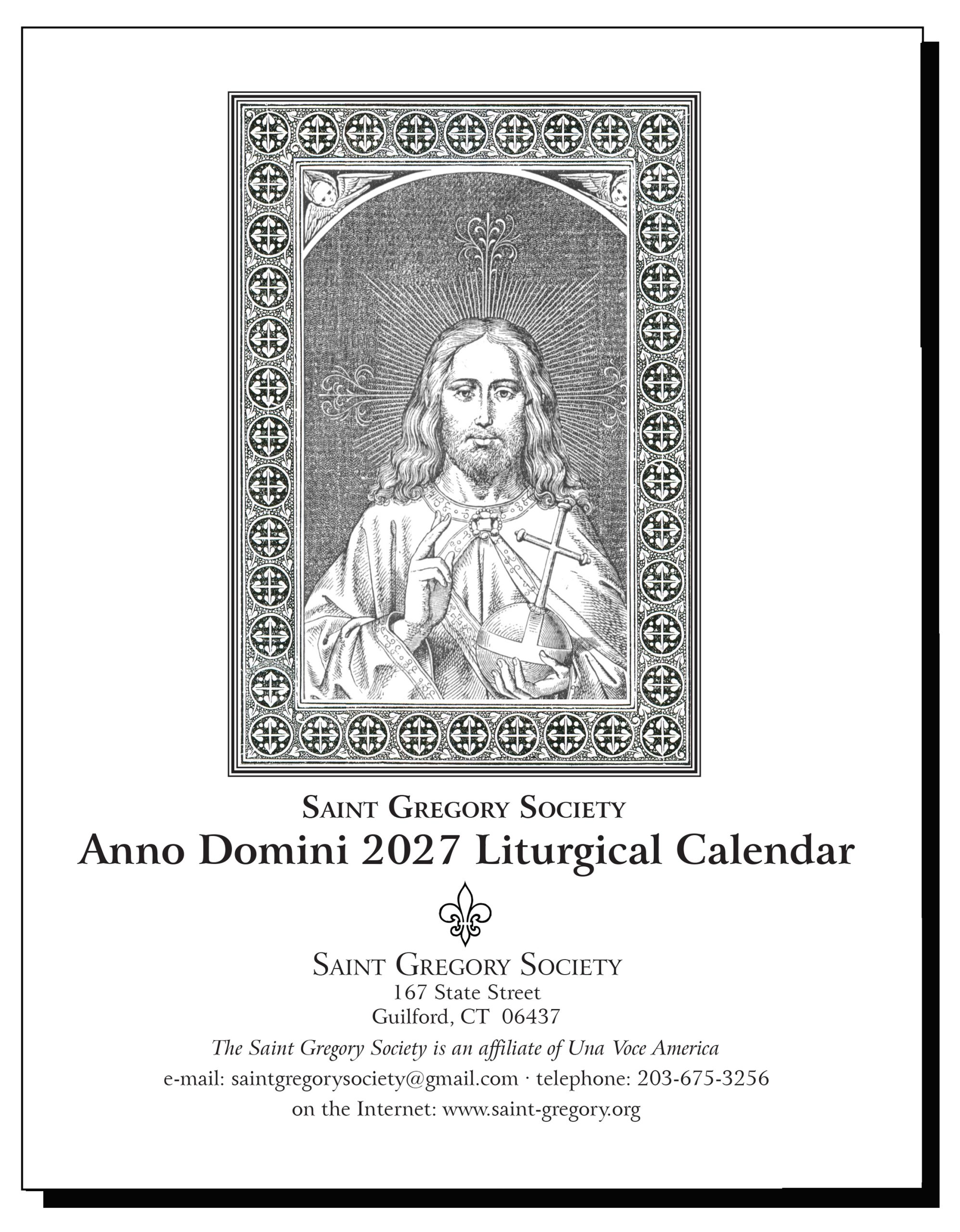 2027 Traditional (Tridentine) Liturgical Calendar